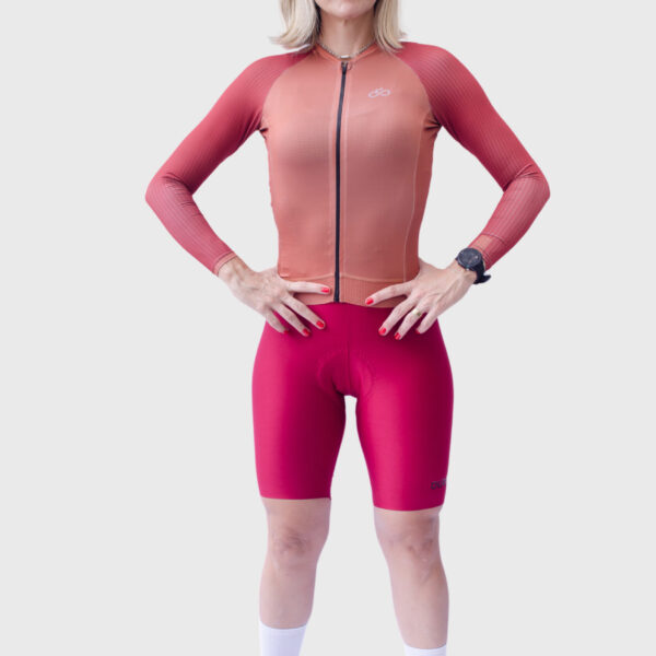KIT FEMININO JERSEY ML TERRACOTTA / BRETELLE RED