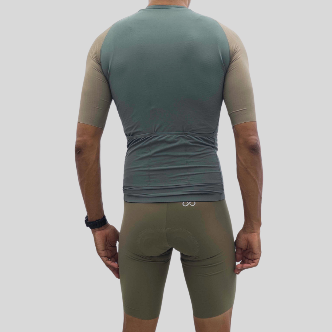 KIT MASCULINO JERSEY  DARK GREEN / BRETELLE  PISTACHE